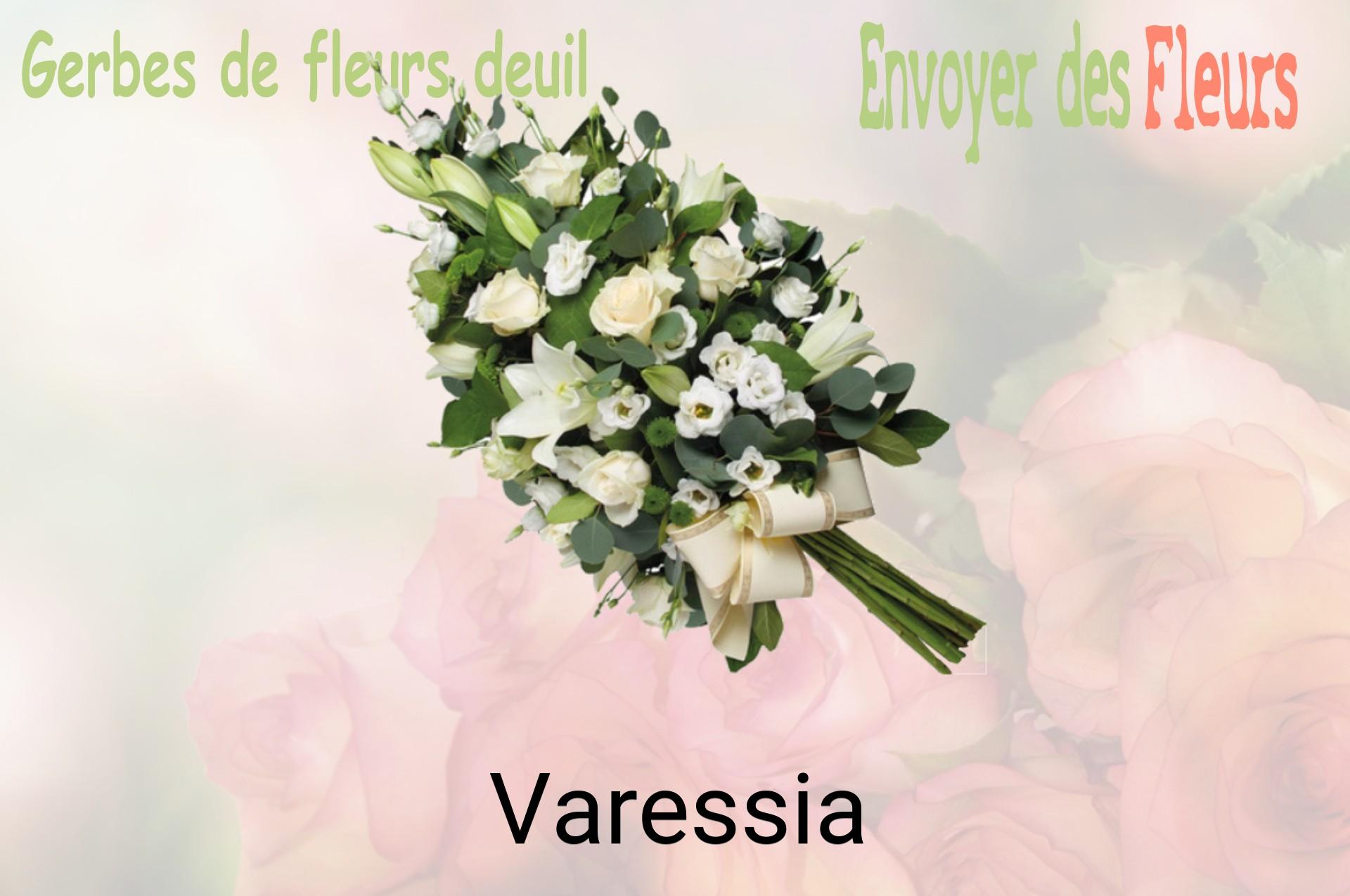 Gerbe de fleurs de deuil livrée à Varessia